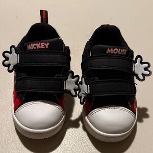 💜Disney Mickey Mouse Kids Shoes - Black, Red, and White Adorable Versatile Cute